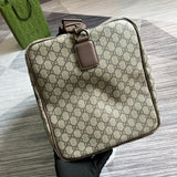Top view of classic signature women's handbag – women's statement bag