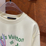 Close-up detail shot of Louis Vuitton cotton t-shirt with relaxed-fit cut