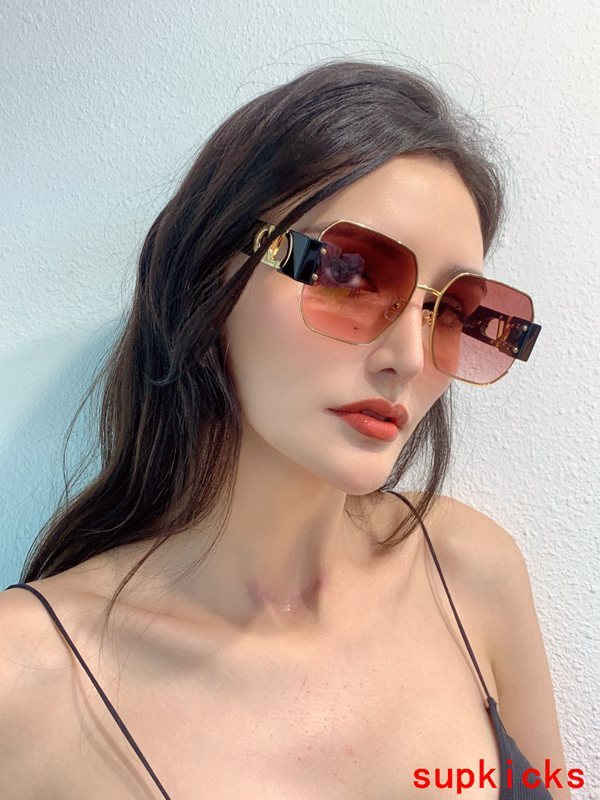 Close-up detail view of Louis Vuitton unisex sunglasses