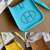 Side view of curated structured handbag