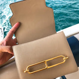  elegant shoulder bag detail view showing craftsmanship