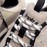 Balenciaga Camel Chunky Platform Sneakers - Close-Up Texture View