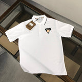 Back view of Polo cotton polo shirt with signature branding