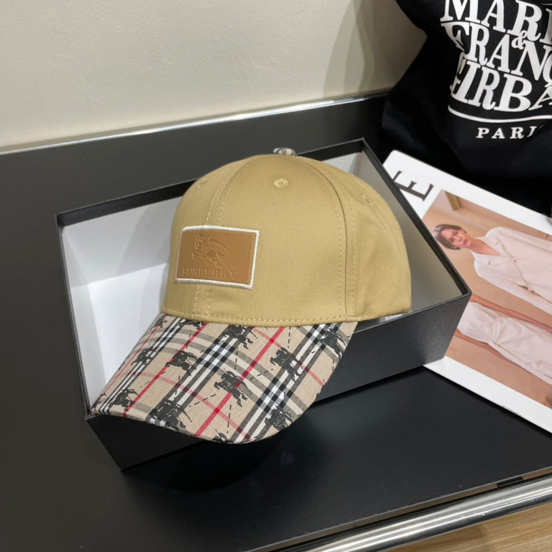 Front view of Burberry unisex cap