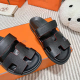 Hermès Nude Espadrille Wedge Sandals - Toe Detail View