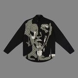 Side profile of Louis Vuitton luxury clothing with logo-detail design