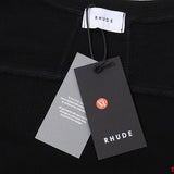 Front view of Rhude luxury clothing with everyday silhouette