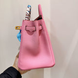 Close-up detail of streamlined bag design