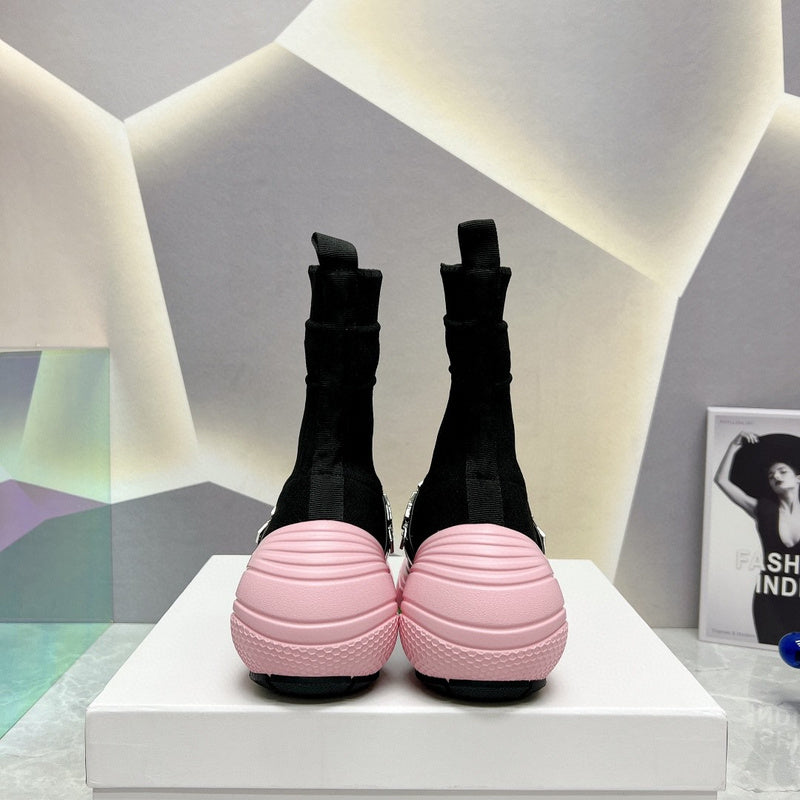 Givenchy Black Ankle Strap Heels - Angled View
