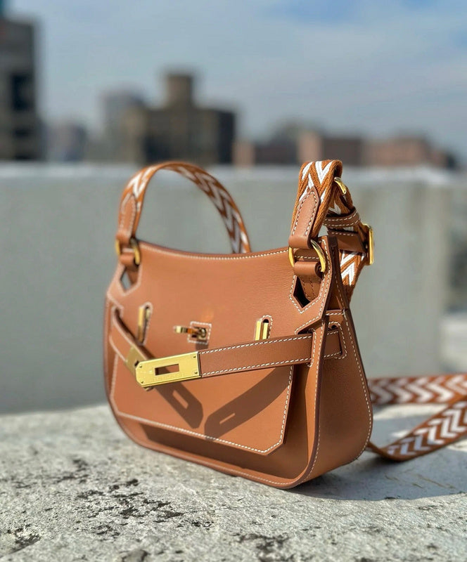 Close-up detail of modernist bag design