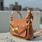 Close-up detail of modernist bag design