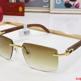 Close-up detail view of Cartier unisex sunglasses