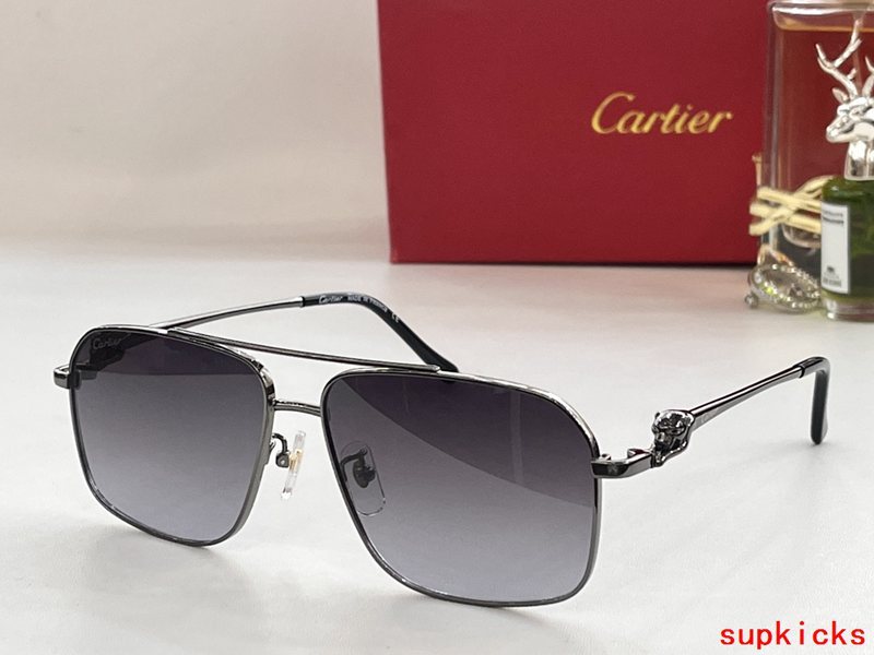 Angled view of Cartier unisex sunglasses
