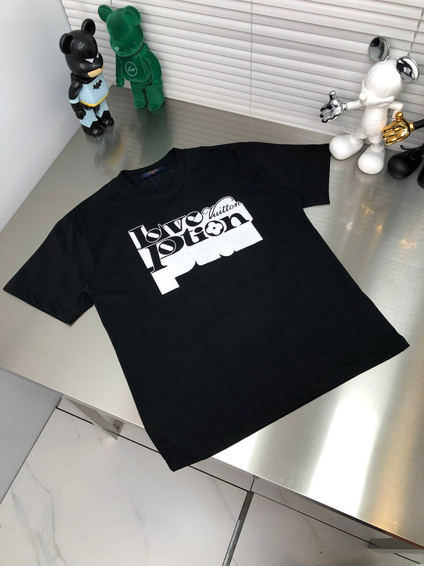 Front view of Louis Vuitton cotton t-shirt with signature branding