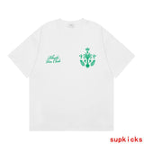 Front view of Rhude luxury clothing with signature branding