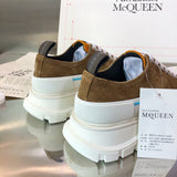 Alexander McQueen Camel Pointed-Toe Flats - Heel Detail View