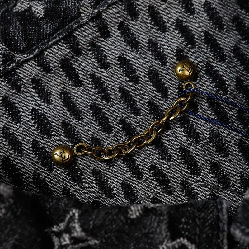 Side profile of Louis Vuitton luxury clothing with relaxed-fit cut