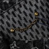 Side profile of Louis Vuitton luxury clothing with relaxed-fit cut