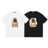 Close-up detail shot of Louis Vuitton cotton t-shirt with contemporary cut