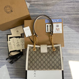 Front view of statement refined women's handbag – women's designer-style accessory
