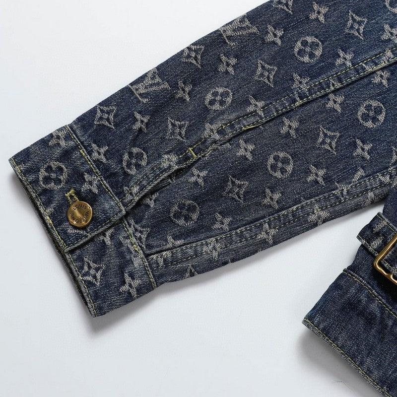 Back view of Louis Vuitton luxury clothing with tailored silhouette