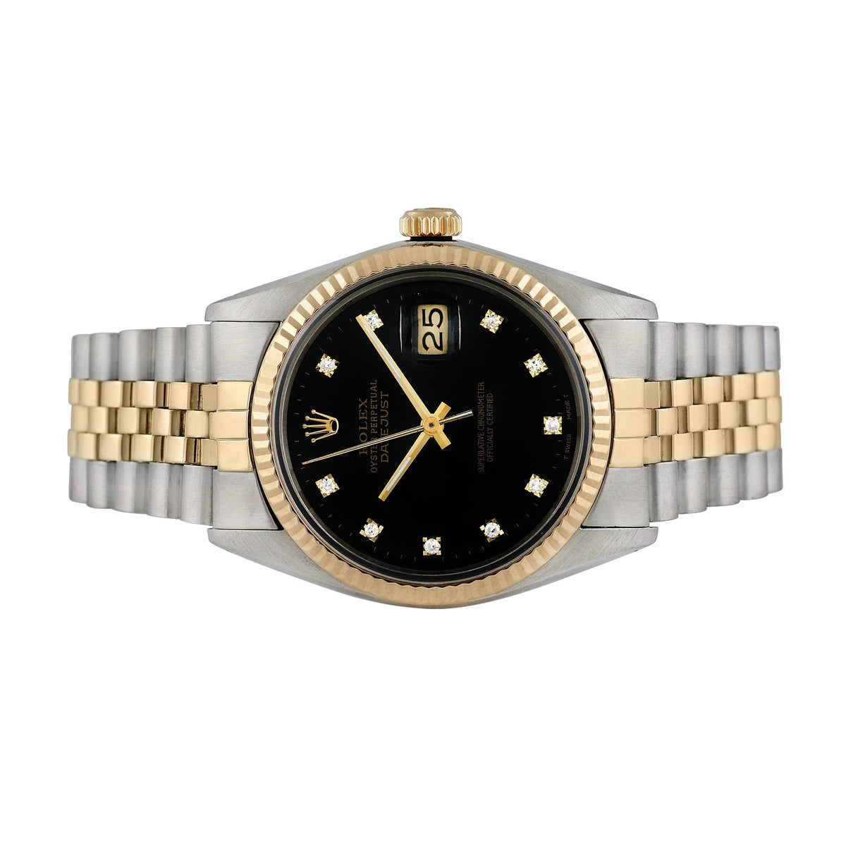Front view of Rolex men's watch