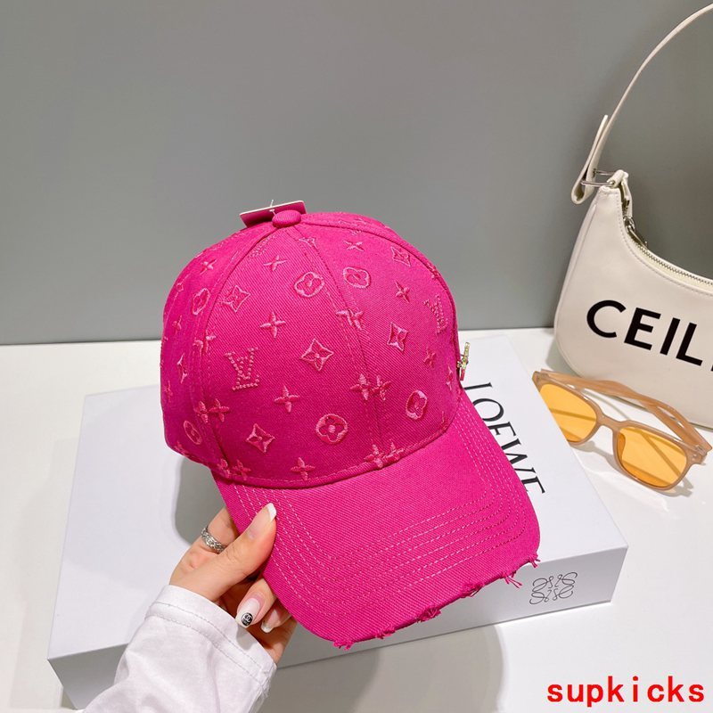 Close-up detail view of Louis Vuitton unisex cap