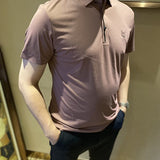 Side profile of Moncler luxury clothing with relaxed-fit cut