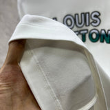 Back view of Louis Vuitton luxury clothing with monogram-inspired silhouette