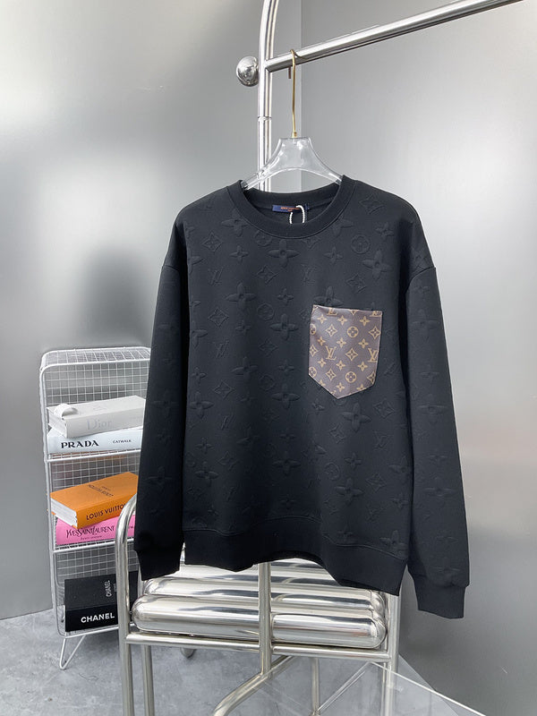 Front view of Louis Vuitton luxury clothing with runway-inspired design