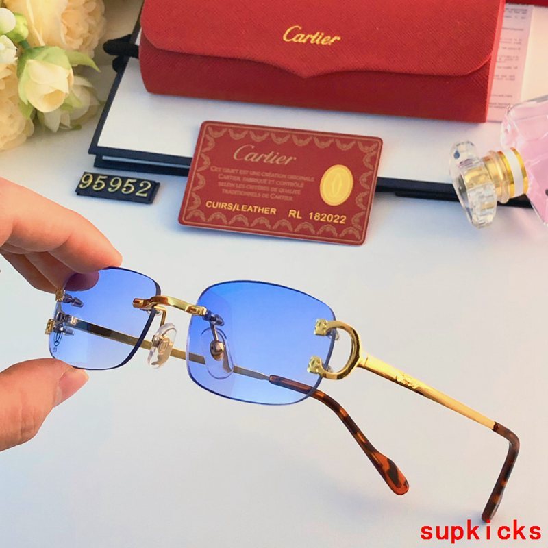 Angled view of Cartier unisex sunglasses