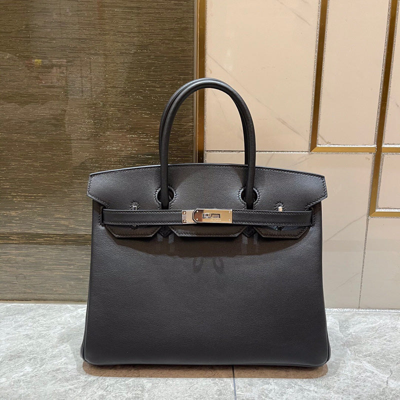 Understated bag shown from front angle