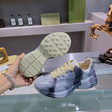 Gucci soft grey luxury sneakers view 7 bold athletic profile