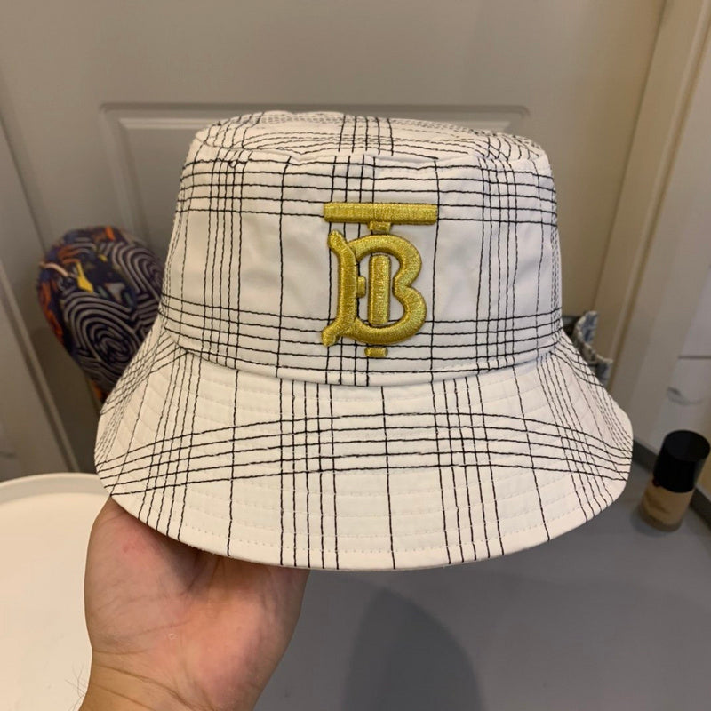 Angled view of Burberry unisex cap