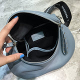 Understated Faux Leather Handbag - Versatile Everyday Design | Women's Everyday Carry Handbag #748 - texture close-up (image 9) of designer-inspired handbag