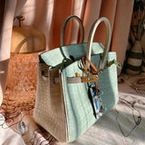 Close-up detail of structured bag design