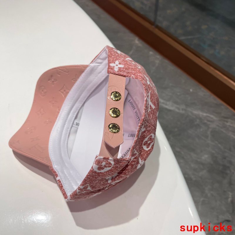 Close-up detail view of Louis Vuitton unisex cap