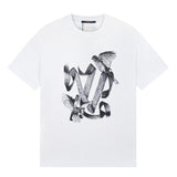 Side profile of Louis Vuitton cotton t-shirt with contemporary cut