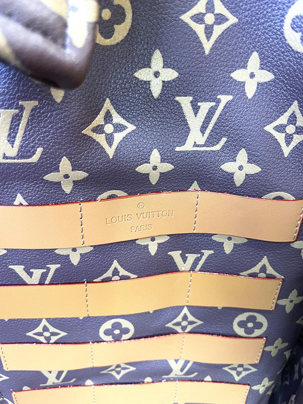 Side profile of Louis Vuitton luxury clothing with runway-inspired design