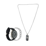 Front view of Ed Hardy men's black watch