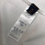 Flat lay presentation of Louis Vuitton cotton t-shirt with logo-detail design