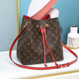Back view of elevated classic women's handbag – women's statement bag