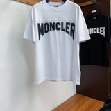 Front view of Moncler luxury clothing with contemporary cut