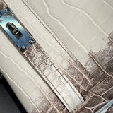 Side view of curated structured handbag