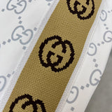 Full styled look of Gucci luxury clothing with logo-detail design