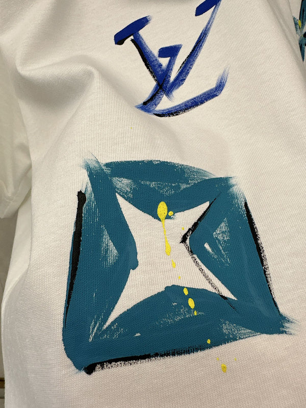 Back view of Louis Vuitton cotton t-shirt with streetwear-inspired cut