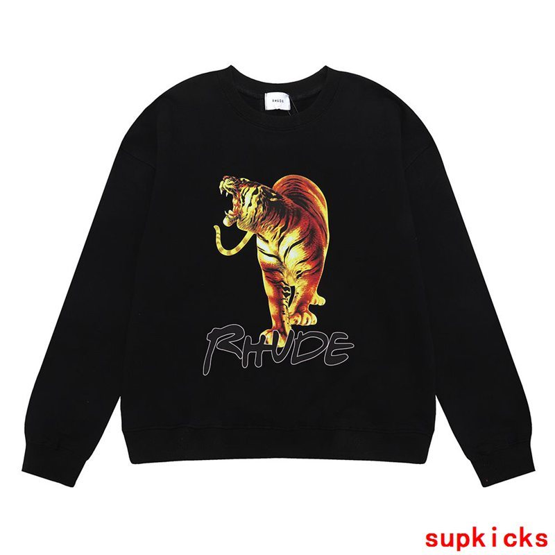 Side profile of Rhude luxury clothing with streetwear-inspired cut