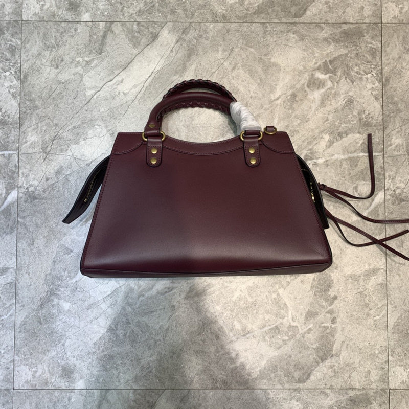 Polished Faux Leather Handbag - Smooth Faux-Leather Exterior | Women's Fashion Handbag #680 - close-up detail shot (image 3) of designer-inspired handbag