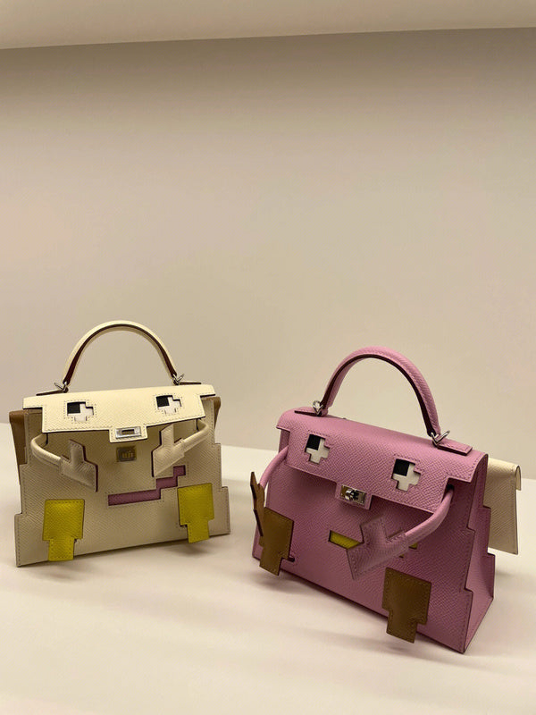  Graceful top-handle bag carried on shoulder