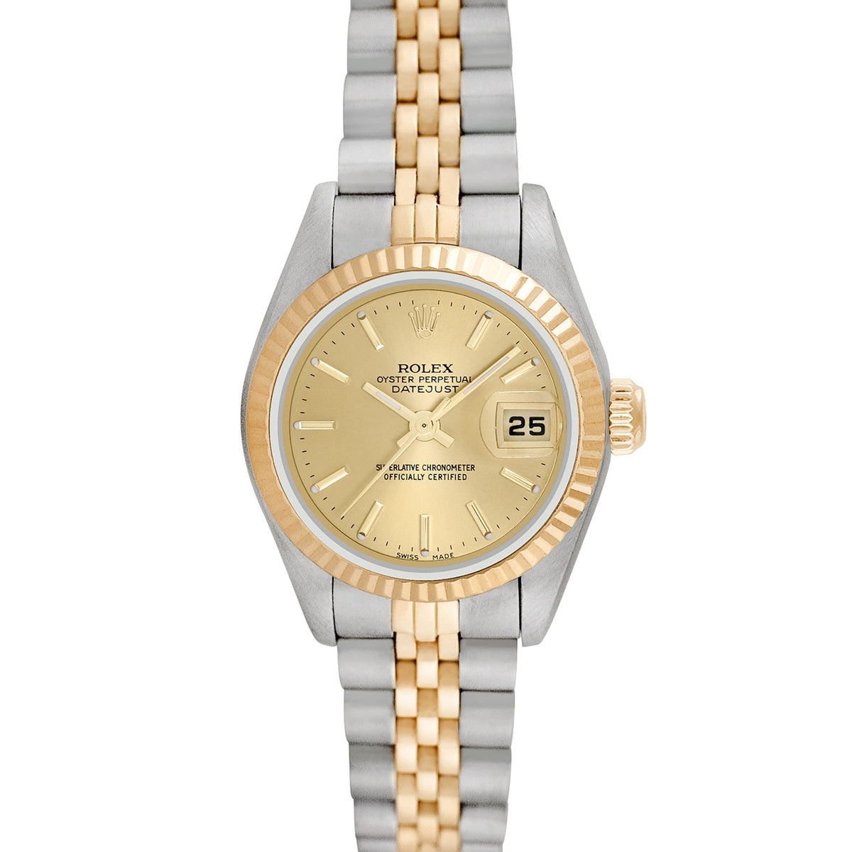 Side view of Rolex women's watch